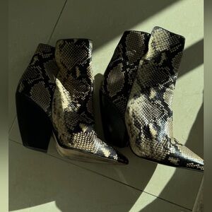 French connection snake skin ankle boots